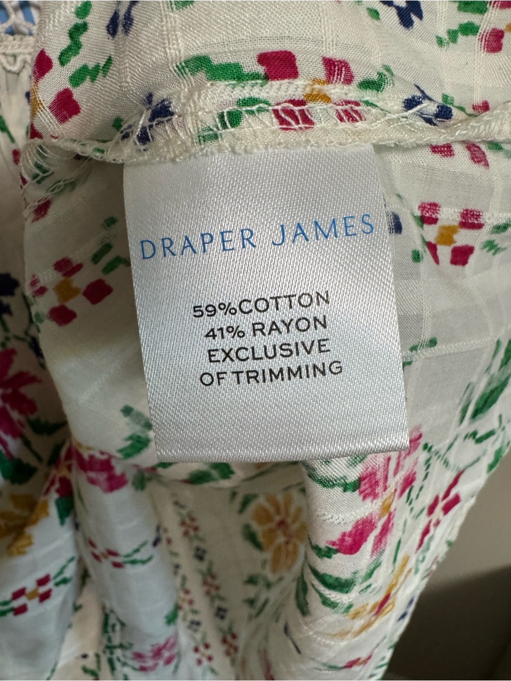 NEW Draper James Floral Square Neck Floral Top $98 Multiple Sizes NWT - Picture 6 of 10